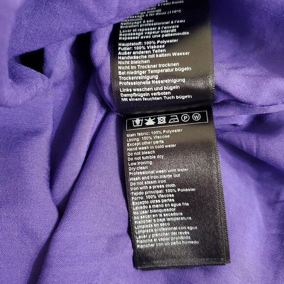 ba&sh Womens Uria Midi Skirt Small Violet Floral A-Line Tiered Lined Pur… - Picture 16 of 16